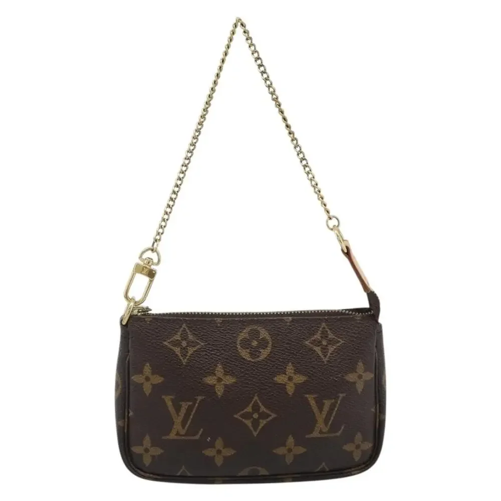 Louis Vuitton Monogram Mini Pochette Accessoires Pouch Brown